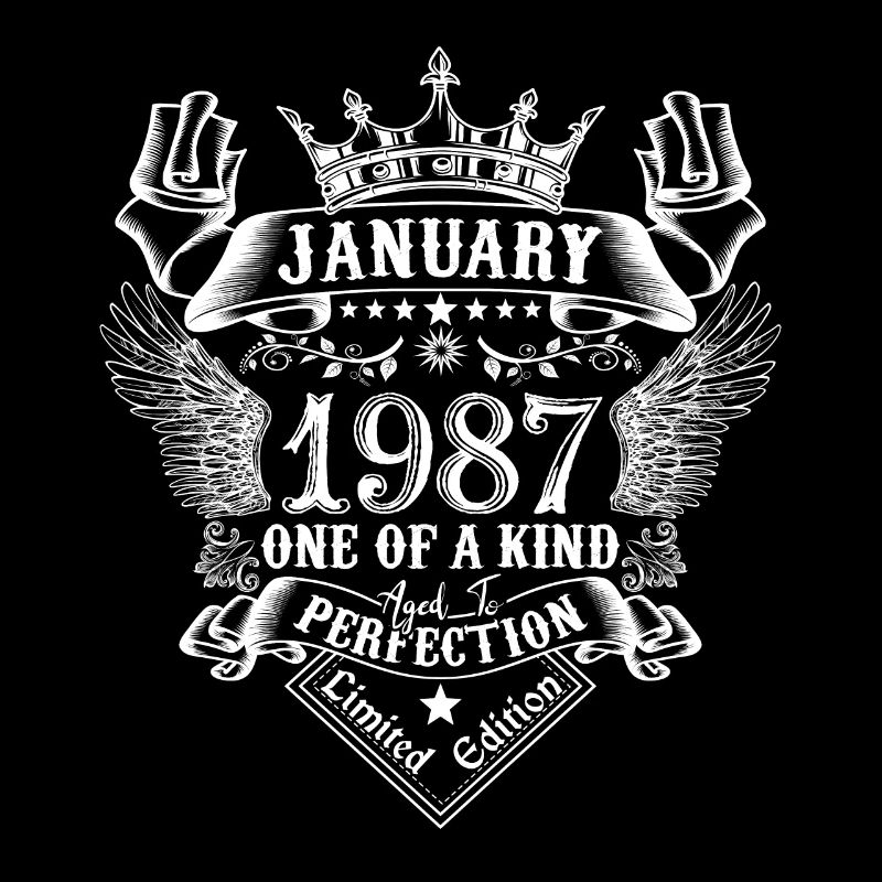 1987 Janvier 1987 anniversaire Janvier 1987