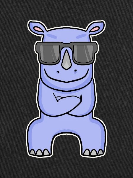 Nilpferd mit Brille