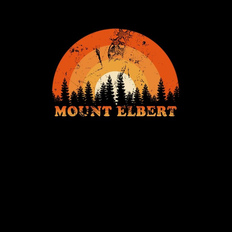 Vintage Mount Elbert Fan Retro Cool Sunset