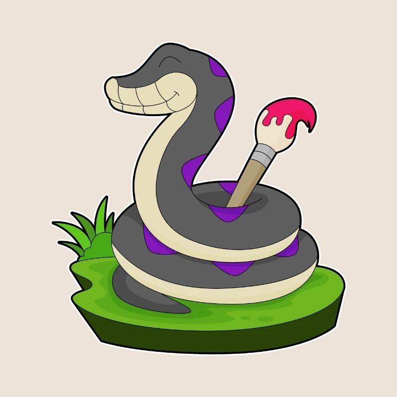 Snake Painter Brush Paint