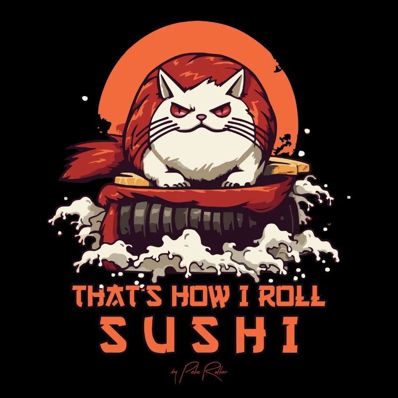 C’est comme ça que je roule, chat sushi