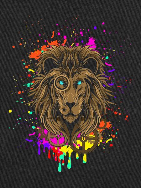 Lion dans le style steampunk
