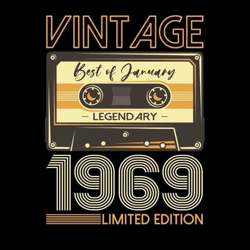 55e anniversaire janvier Vintage 1969 cassette