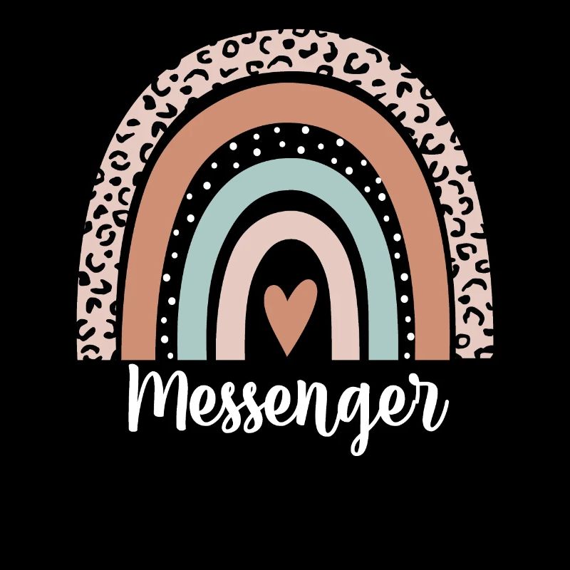 Messenger Rainbow Leopard Funny Messenger