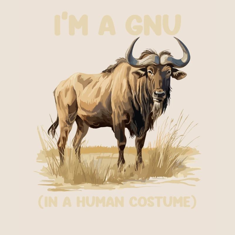 Ich Bin Ein Gnu Witziges Halloween Kostüm Gnu