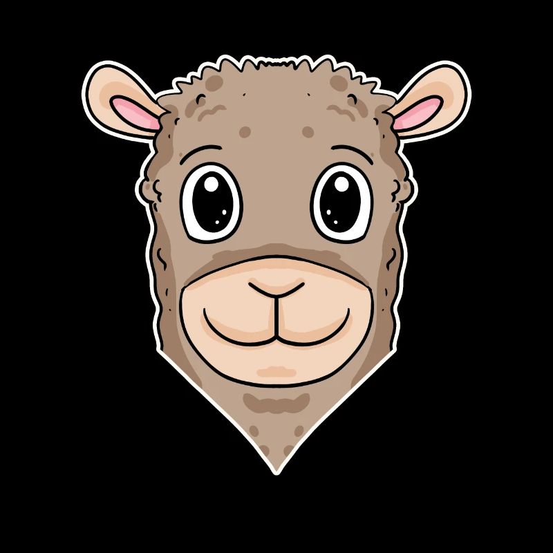 Tête d’animal de lama Tête d’animal