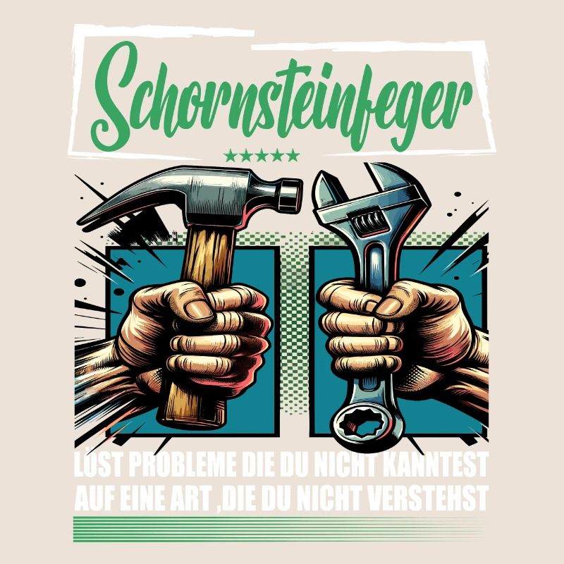 Schornsteinfeger Beruf mit lustigen Spruch