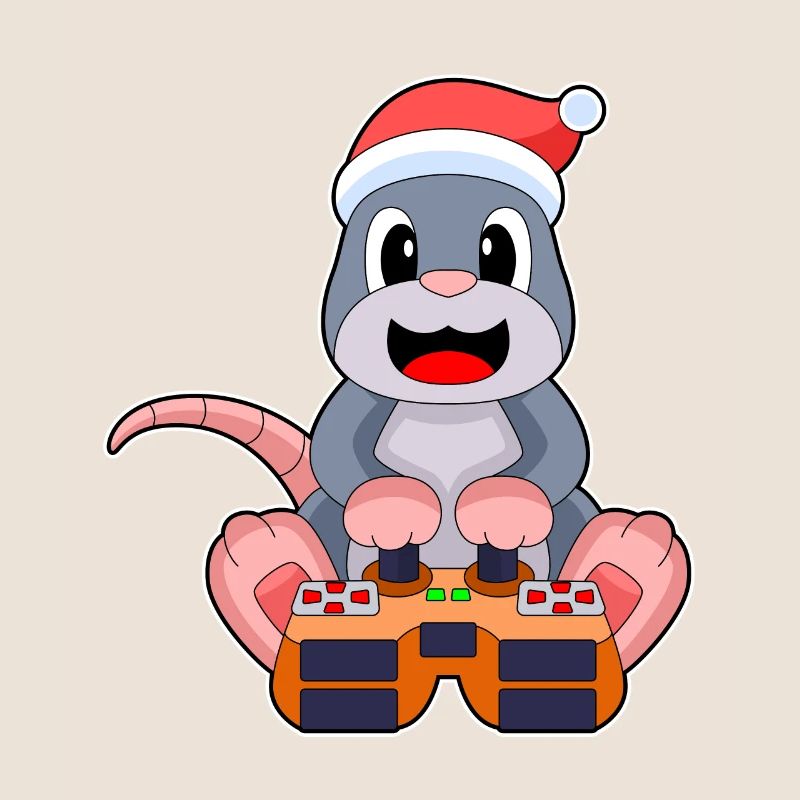 Mole Christmas Gamer