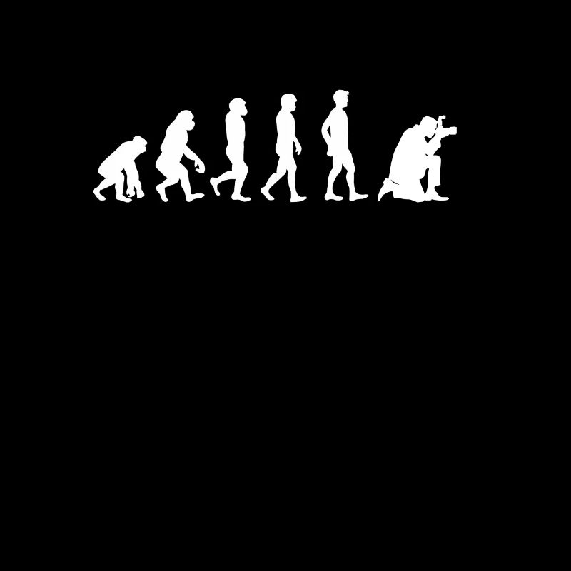 Fotografen Geschenk Kameramann T-Shirt Evolution
