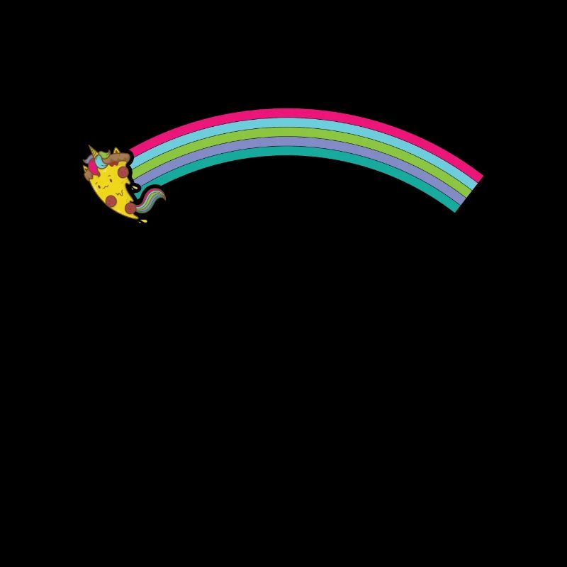 Pizza Einhorn mit Regenbogen