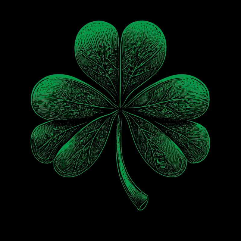 Green three-leaf clover