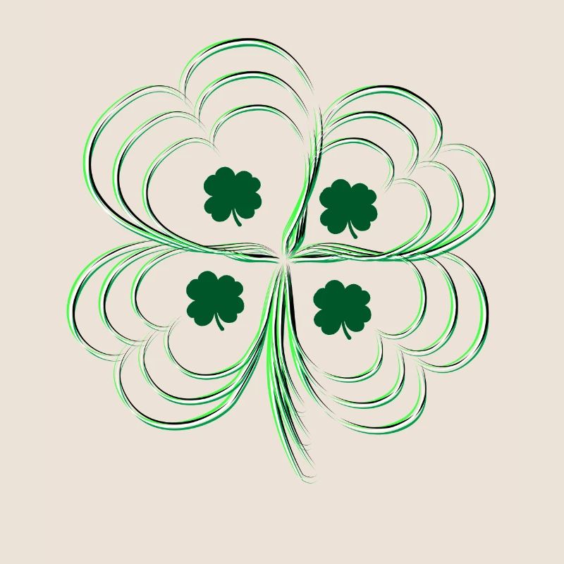Trèfle vert à trois feuilles