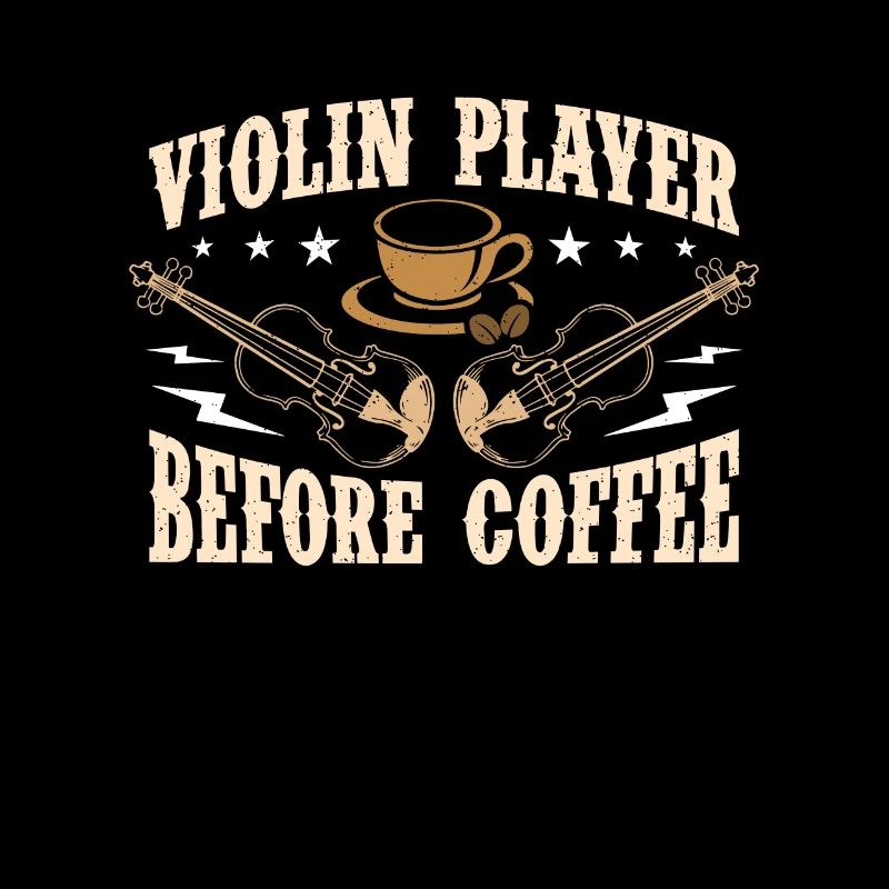 Violin Player Before Coffee Musician Coffee Lover