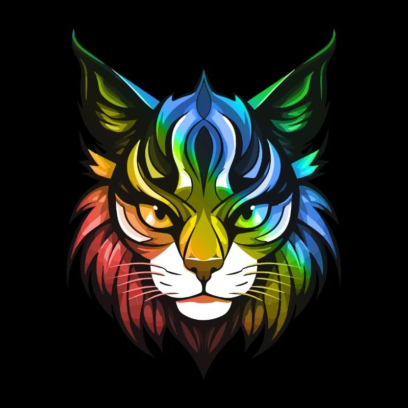 Katze Symbol Kopf Bunt