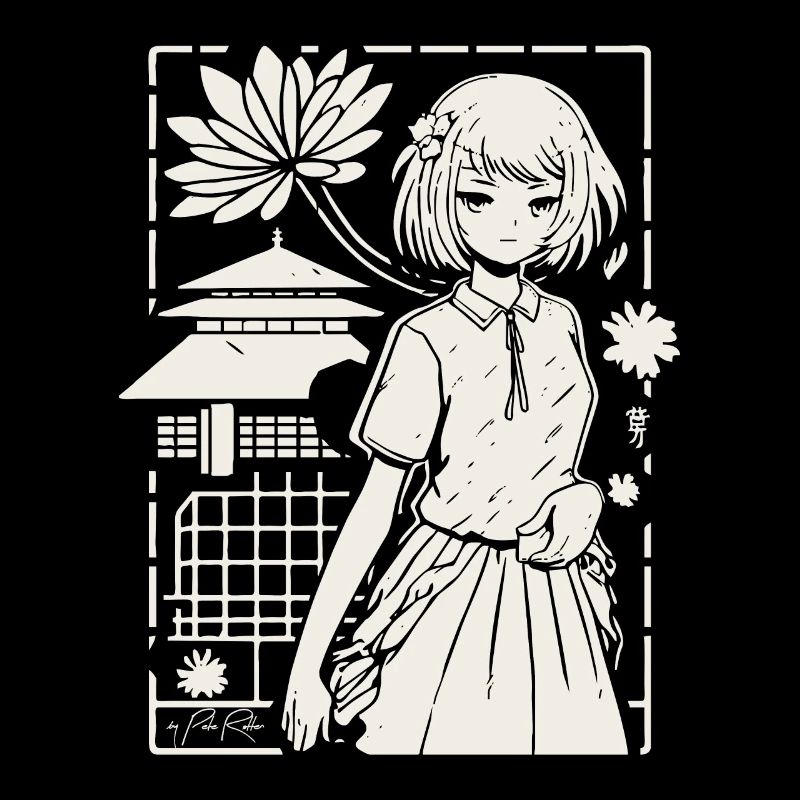 Japanisches Anime-Manga: Sakura-Mädchen