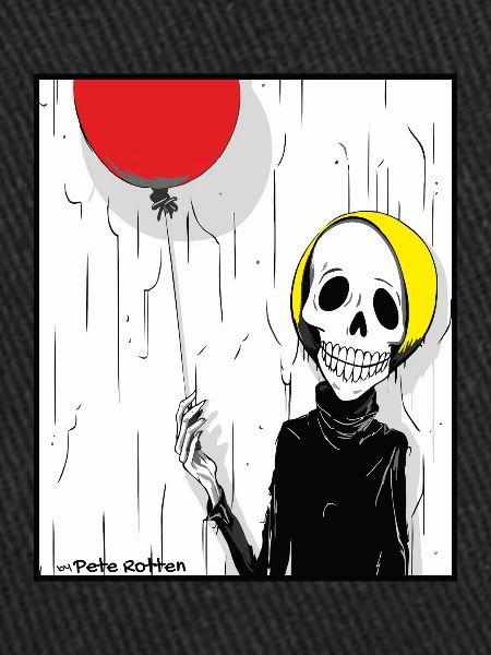 Balloon and skeleton
