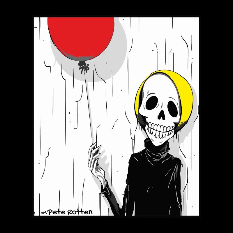 Balloon and skeleton