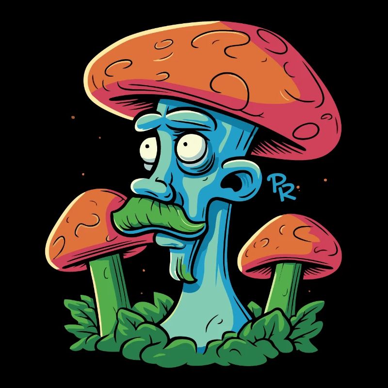 Champignon avec moustache, cueillette de champignons dans la forêt