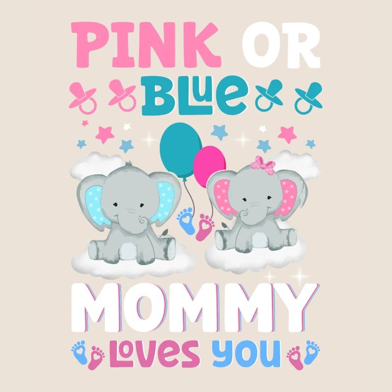 Pink Oder Blue Mama Liebt Dich Geschlecht