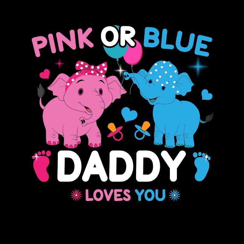 Pink Oder Blue Daddy Liebt Dich Geschlecht