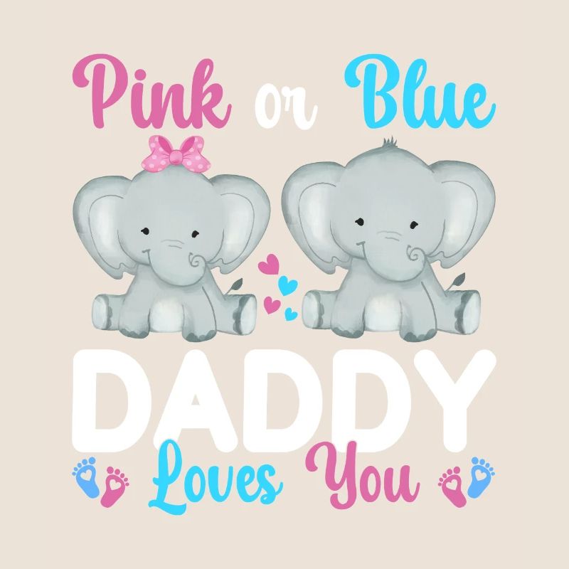 Pink Oder Blue Daddy Liebt Dich Geschlecht