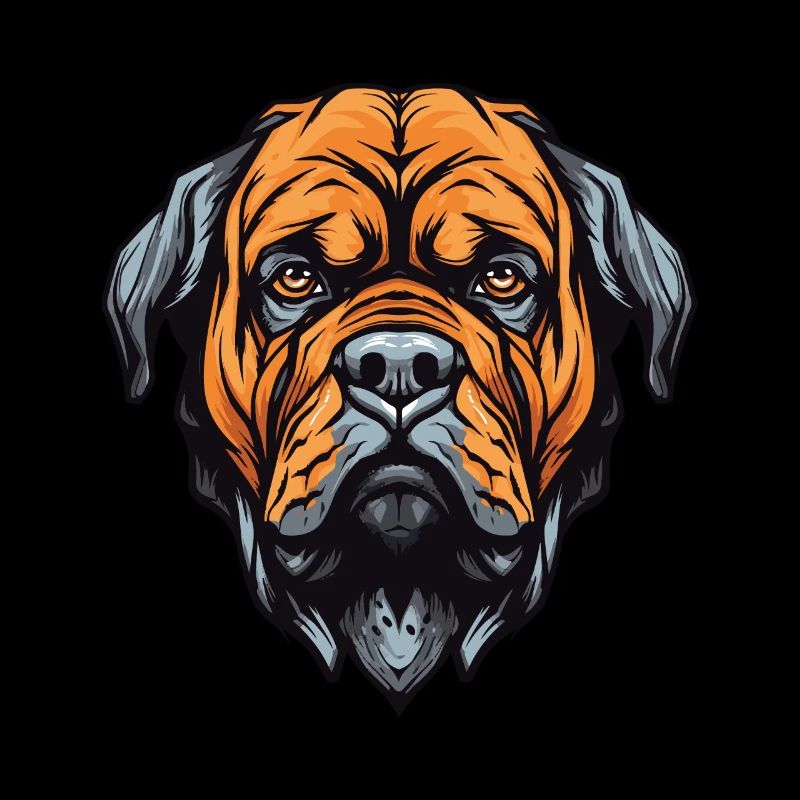Mastiff Hund Kopf