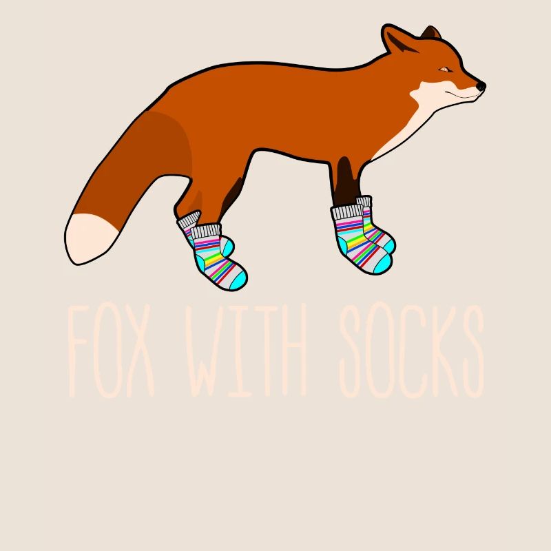 Fox with Winter Socks Sock Wool Socks