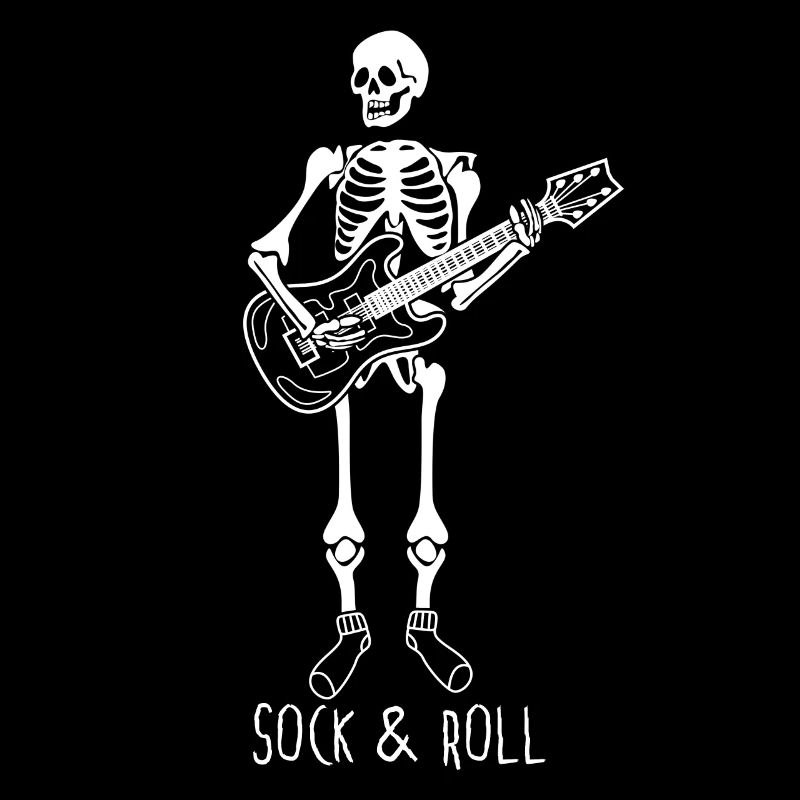 Winter Socks Guitar Skeleton Wool Socks