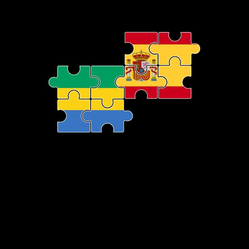 Gabon Espagne Drapeau Espagnol Gabonais