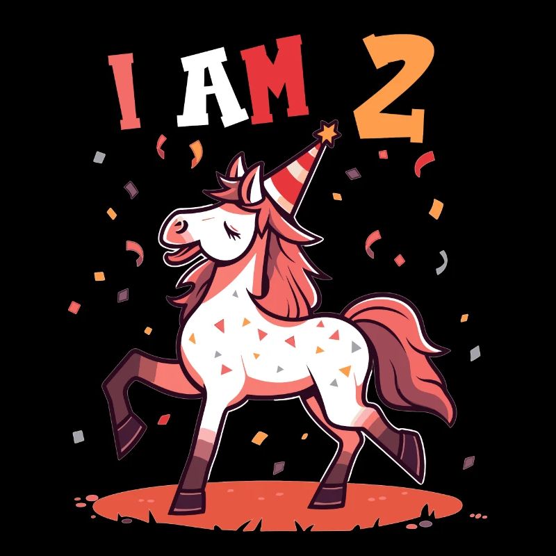 Ich bin 2 Jahre alt Pferde Pferd 2. Geburtstag