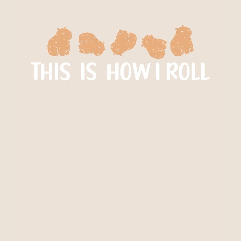 This is how I roll cute capybara