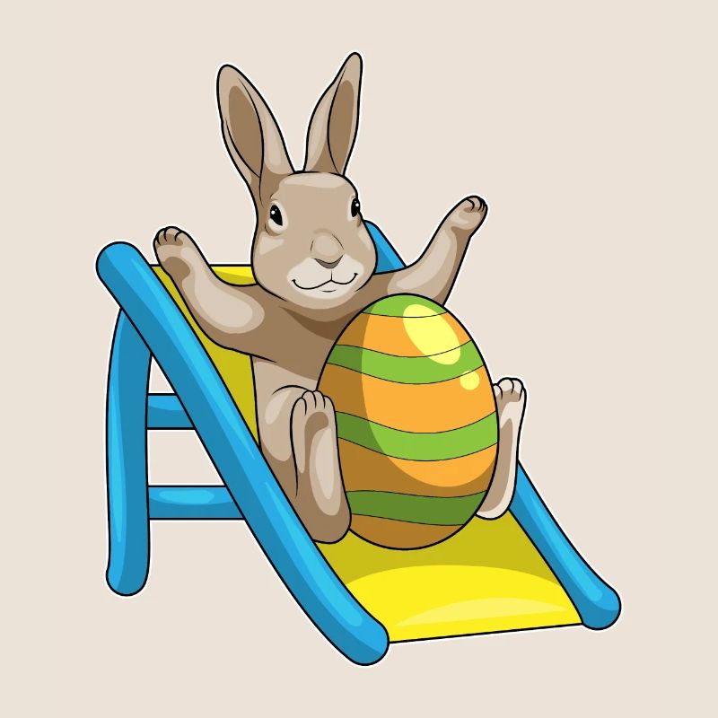 Bunny Easter Easter Egg Slide