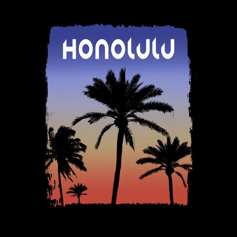 Honolulu Oahu Hawaï coucher de soleil vacances Souvenir