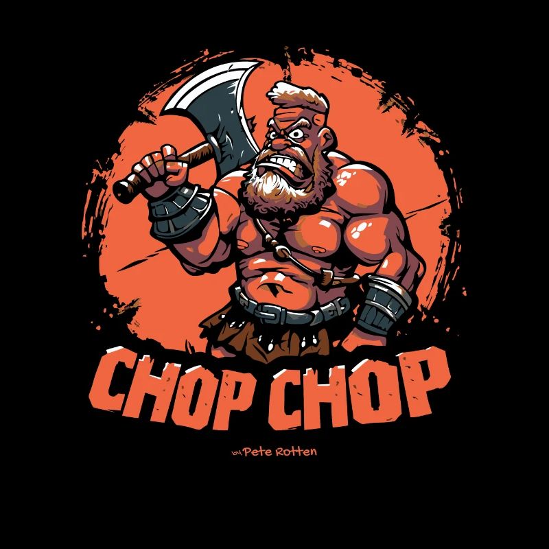 Chop Chop: Kämpfender Barbar mit Axt