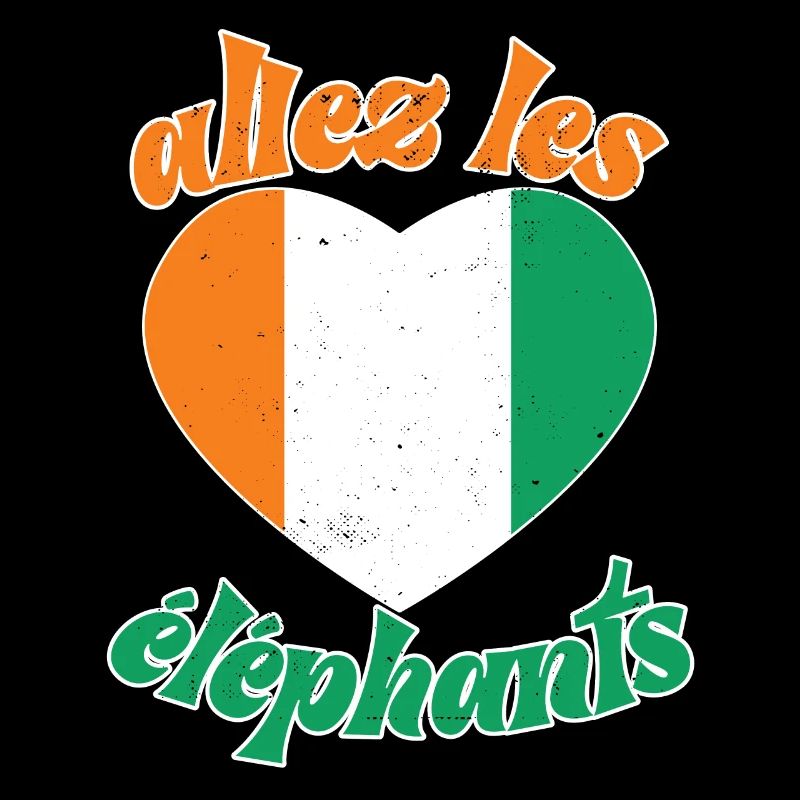 Côte D'ivoire 2024 Maillot Foot Éléphant Drapeau