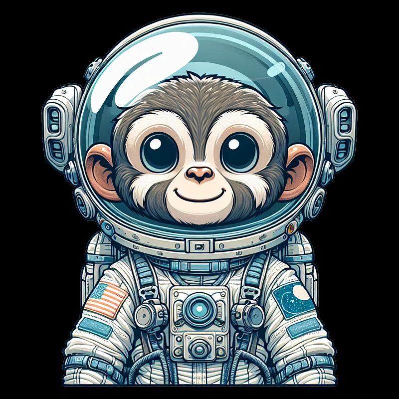 Cute Monkey Astronaut