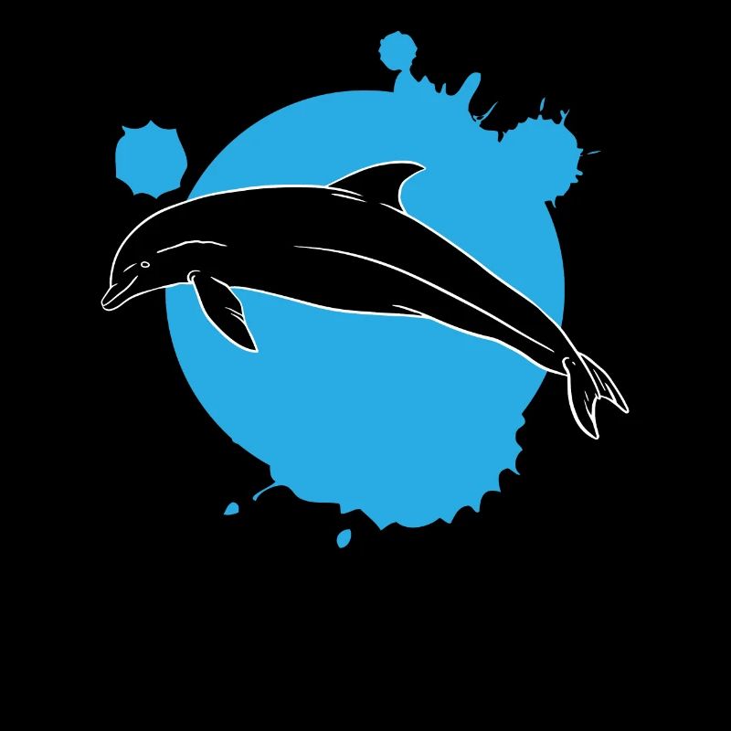 Stylish Dolphin Art Paint Splash