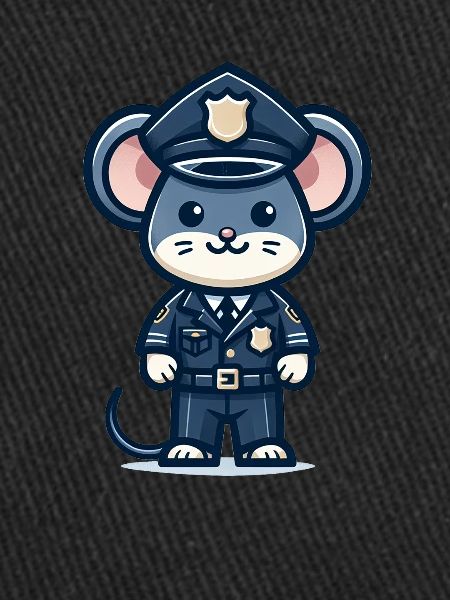 Mignon policier souris