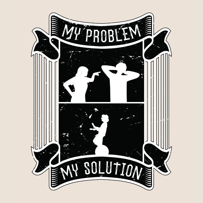Circus Clown My Problem My Solution Pictogram Dad