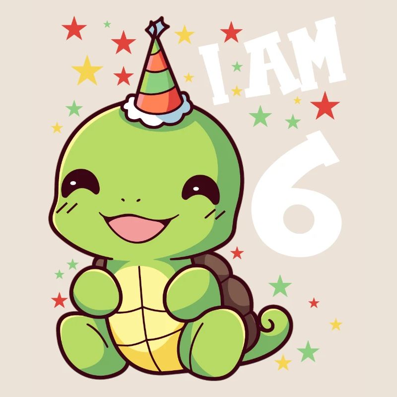 I'm 6 Turtles Turtle 6th Birthday