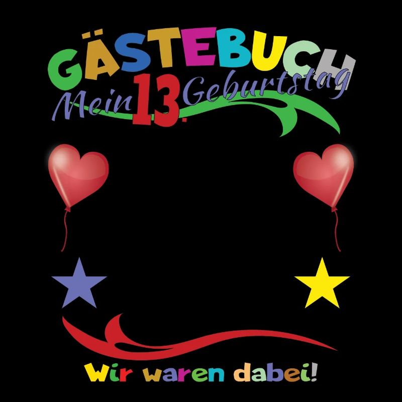 13. Geburtstag Mädchen & Junge Gästebuch