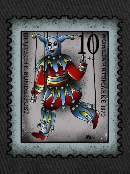 Briefmarke Narr
