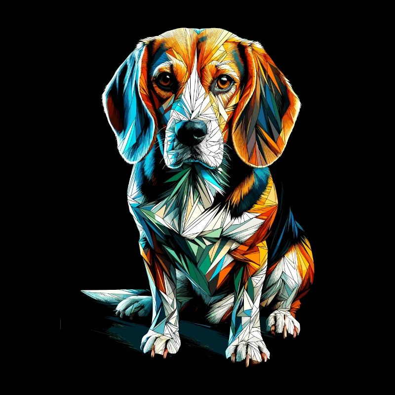 Polygon Art Beagle Hund Beagles Beag