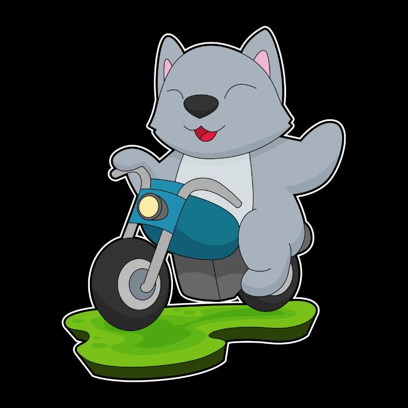 Katze Motorrad