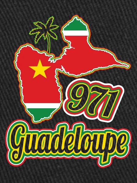 Flag Map of Guadeloupe
