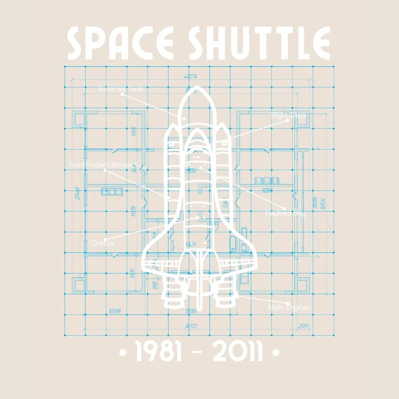 Space Shuttle, Rocket, Blueprint, Space, Astronaut