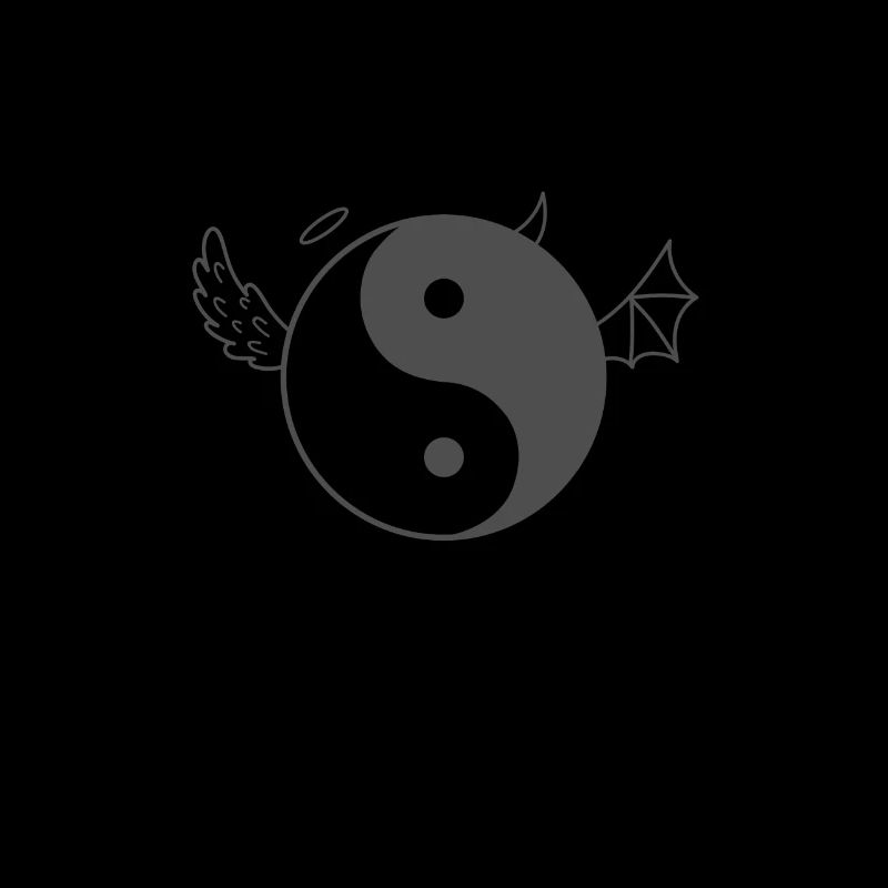 Wings Yin and Yang Symbol
