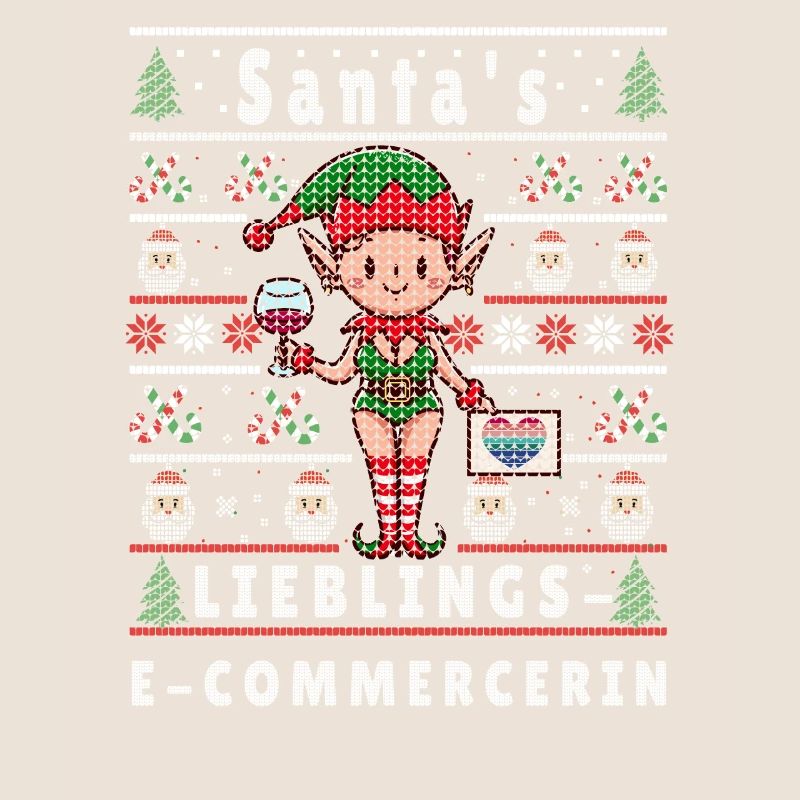 Ugly Weihnachten SANTAS LIEBLINGS E-Commercerin