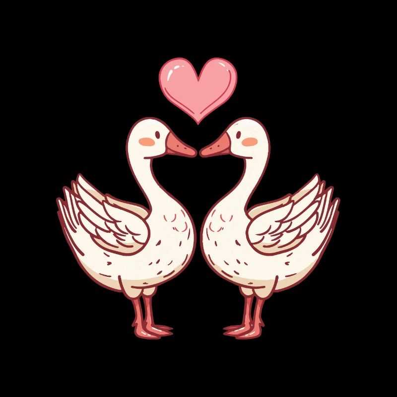 Gans Comic Paar Liebe