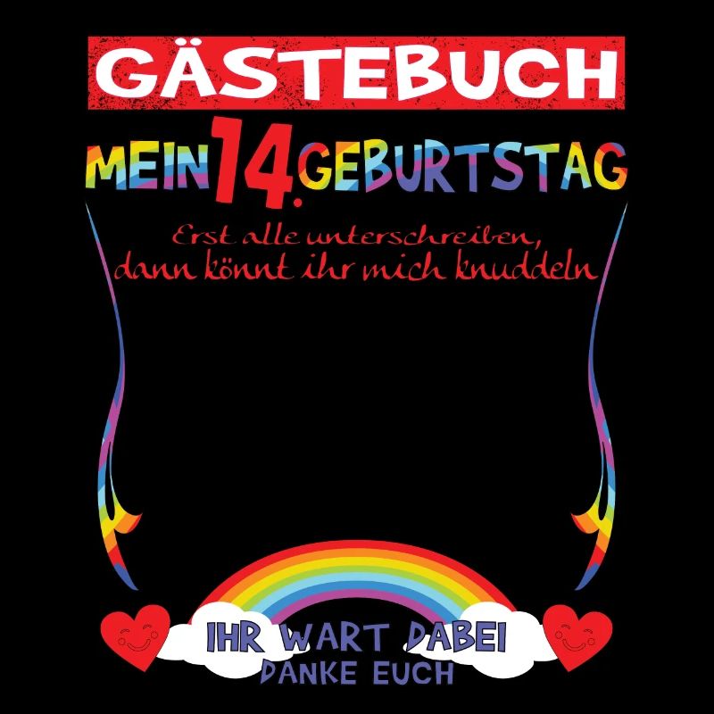 14. Geburtstag Mädchen & Junge Gästebuch